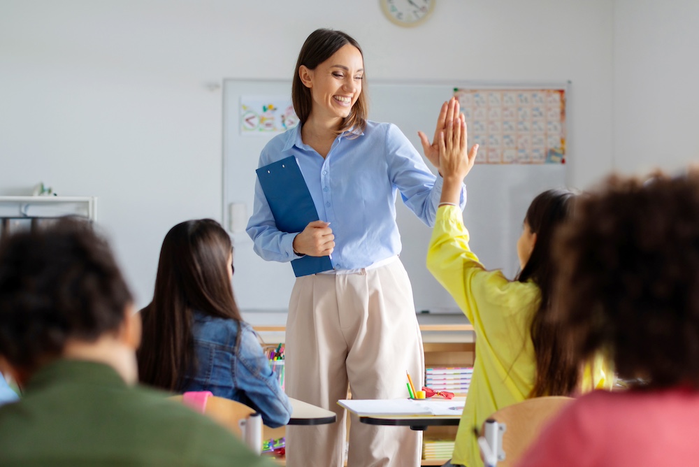 Teacher in classroom